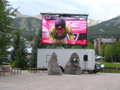 China Mobile Truck Mounted LED Screen For Sport Shows , 1024 Dots/Sqm for sale