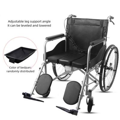 China Height Adjustable Lightweight Foldable Manual Wheelchair For Elderly Patient 85cm for sale