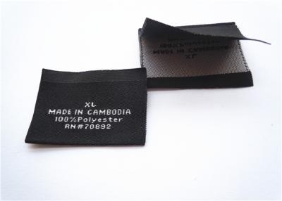 China o costume costura na etiqueta tecida Lables tecida etiquetas da roupa da roupa à venda