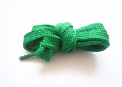 China Polyester-druckte ovale Schnürsenkel-/Grün-Schnürsenkel-Gewohnheit langlebiges Gut zu verkaufen