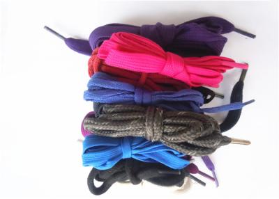 China Nylon Waxed Flat Shoe Laces with Plastic Tips , High Tenacity for sale