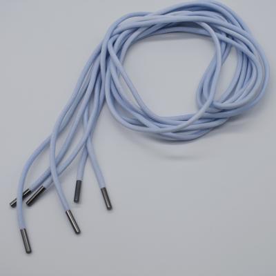 China Soft Woven Nylon Cord Metal Tips Drawcords For Clothing Hoodie Jacquard Trouser for sale