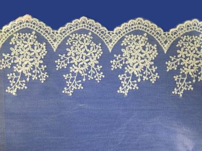 China African lace fabrics Embroidery Lace Fabric cord guipure white lace fabric for sale