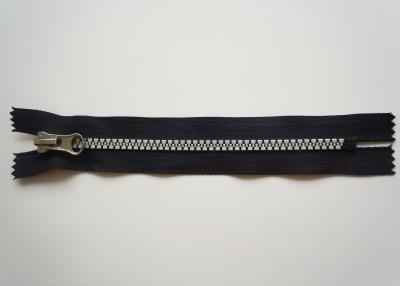 China 6mm Silver Black Copper YKK Metal Sewing Notions Zippers With Plastic Tape Riri Zipper for sale