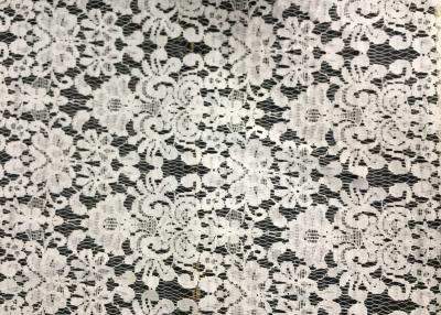 China White Swiss Cotton Embroidery Lace Fabric , Cotton Lace Trim For Party for sale