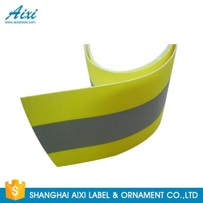 China PVC Clear 2*1CM Elastic Reflective Clothing Tape Reflective Fabric for sale