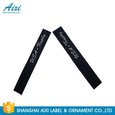 China Garment Woven Clothing Label Tags Satin / Silk Printing Fast - Delivery for sale