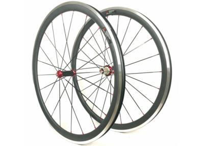 China Aluminum Bicycle Wheels With Alloy Brake , Road Bike Deep Section Carbon Wheels  for sale