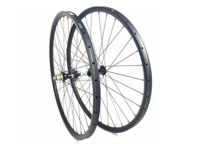 China High Precision Tubular Carbon MTB Wheels 29ER 27MM*23MM 3K / UD For Cross Country for sale