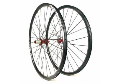 China 28H / 32H 26 Inch XC Carbon Wheels Clincher Light Weight With Stabile Structure for sale