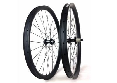 China Downhill Mtb Wheels Clincher , 40MM*30MM Tubuless Carbon Mtb Wheelset 29  for sale