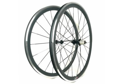 China 38MM Clincher Carbon Wheels Aluminum Braking Surface 23MM Width Toray 700 for sale