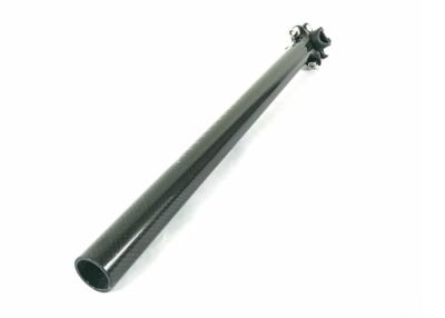China 350MM Carbon Bike Parts Zero Offset Seatpost Toray 700 / Alloy Round Shape for sale