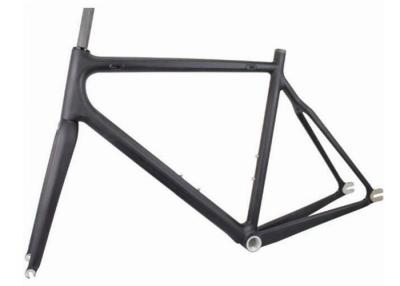 China 700C ENG BSA Track Cycling Frames , Carbon Fixed Gear Frame With Round Seat Clamp for sale