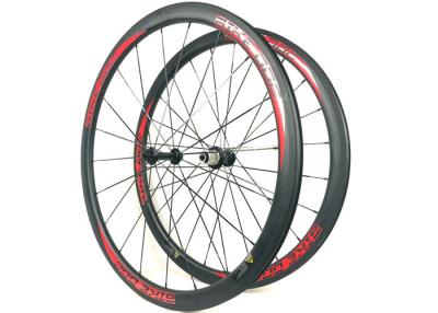 China Red BIKEDOC Logo 38MM Clincher Tubular Bike Wheels 700C High TG Cycling Carbon for sale