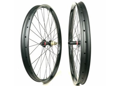 China 50MM Height 25MM Width Carbon Mountain Bike Wheelset 29ER Plus 60 Psi for sale