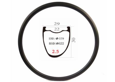 China OEM Chinese Carbon Rim Supplier 29mm Width 30mm Height Offset Carbon Bicycle Rim en venta