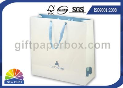 Κίνα Φιλική ανακυκλωμένη τσάντα της Kraft της Λευκής Βίβλου Eco με τη λαβή κορδελλών, τσάντες αγορών εγγράφου της Kraft προς πώληση