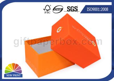 China Fashion 2 Piece Full Color Printed Setup Boxes Jewelry Gift Box Orange for sale