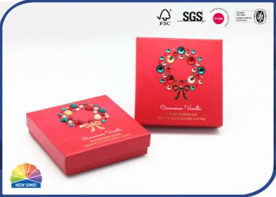 China Diamond Decorated Paper Gift Box de acrílico con el sellado de oro para el día de la Navidad en venta