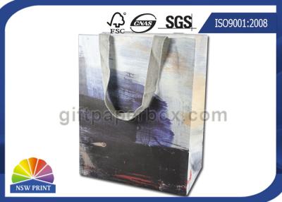 China Personalized 190g White Kraft Paper Shopping Bags Full Color Printing SGS Approval for sale