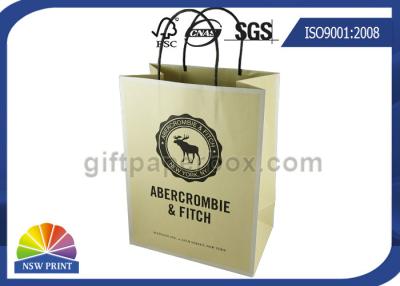 China Custom Brand Printed Shopping Kraft Paper Bags With Twisted Paper Handle for sale