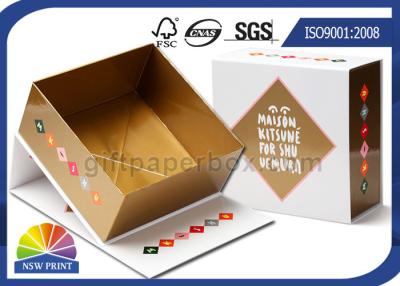 China La caja de presentación con bisagras de la cartulina de la tapa, anunció las cajas de empaquetado impresas del regalo de lujo en venta