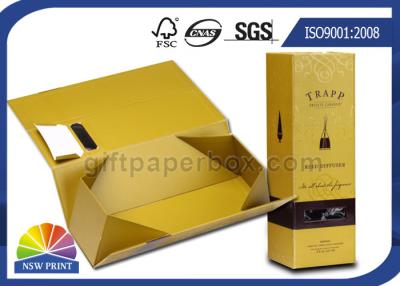 China Caja de presentación rígida de empaquetado plegable hecha a mano del regalo de la caja del vino de la cartulina en venta
