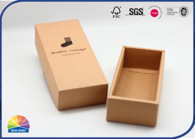 China Kraft Paper 1c Print Folding Carton Box Simple Soft Texture Socks Packaging for sale