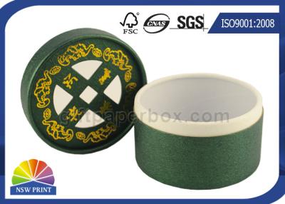 China Gold Stamping Die Cut Lid Round Paper Tubes Packaging with Textured Liner Paper for sale