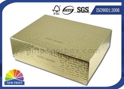 China Embossing Textured Rigid Gift Box / Rigid Paper Box Packaging For Cosmetics for sale