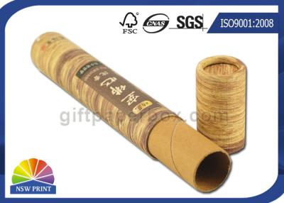 China Tubo de empaquetado telescópico del papel de Kraft del cilindro de 3 pedazos con el casquillo de papel Eco - amistoso en venta