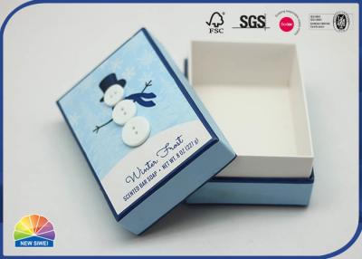 China Christmas Snowman 4C Printed Customized Size Rigid Shoulder Box With Buttons for sale