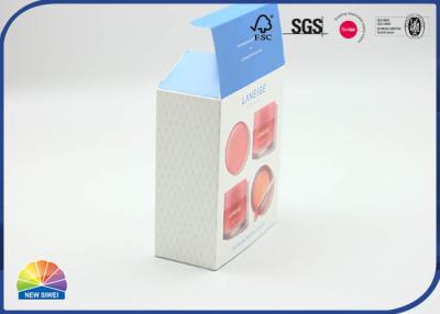 China Blue Eco Friendly Coated Paper Fold Cosmetics Box For Lipstick Matte Lamination for sale