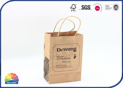 China Essential Oil Set Packaging Brown Kraft Paper Bags With Twisted Paper Ropes à venda