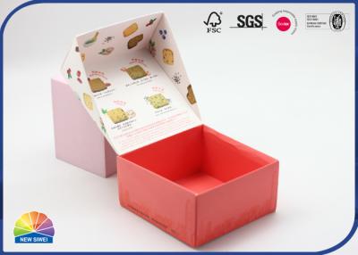 China Galletas rosadas que embalan la caja del cartón de plegamiento con Logo Thermophilic Retailer Shopping ULTRAVIOLETA en venta
