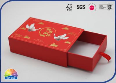 China Matchbox Style Paper Boxes Drawer Paper Box EVA Foam Tray Insert With Ribborn for sale