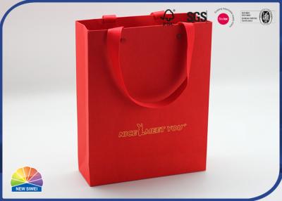 China New Year Festival Gift Package Red Paper Bag Customized Gold Stamping for sale