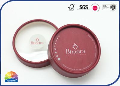 China Visible Plastic Lid Round Paper Gift Box Powder Puff Package en venta
