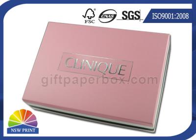 China Foil Logo Printed Pink Gift Box Hard Paper Box For Packing Cosmetics for sale