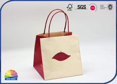 China O costume imprimiu seu próprio saco de compras de Logo Paper Gift Bag White Kraft para o dia de Valentim à venda