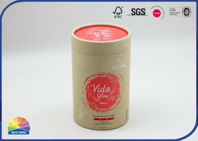 China Cilindro inferior liso Eco-amigável de empacotamento de papel do produto comestível do tubo para a embalagem do pó da proteína à venda