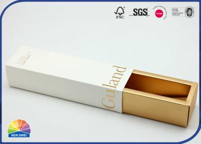 China C1S Paper Drawer Folding Carton Box Customized Gold Stamping Logo Sleeve for sale
