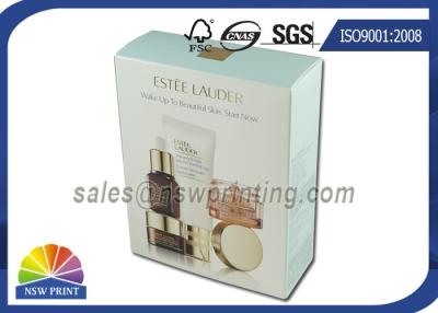 China Cosmetic Packaging Folding Carton Box With Gold Foil Embossing Logo for sale