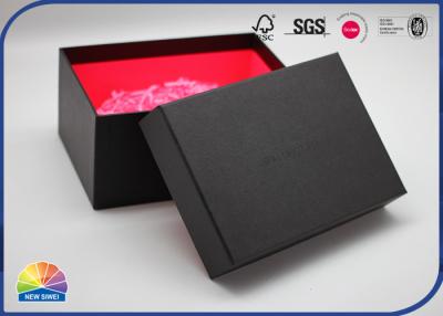 Chine Smooth PU Leather Finished Jewelry Paper Gift Box With Lids Recyclable Red Color à vendre