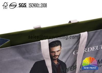 China Flacher Baumwollband-Griff-kundenspezifisches Papiereinkaufstasche-Tragetasche Soem-LuxusoDM zu verkaufen