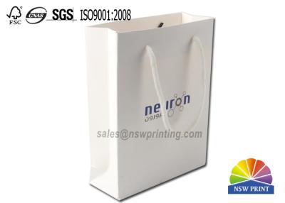 China Punho laminado único Logo Colour Paper Kraft Bag da corda do algodão à venda