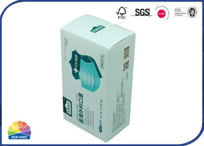 China Face Mask Packaging Folding Carton Box OEM SGS Sedex Passed Uv Coating Finish for sale
