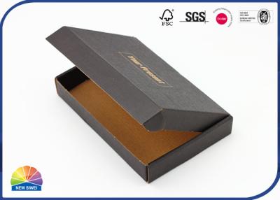 China Custom Logo Black Print E-Flute Corrugated Mailer Box for sale