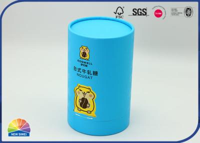 China Die Cut Window Cylinder Food Packaging Tube For Biscuit Spot UV for sale